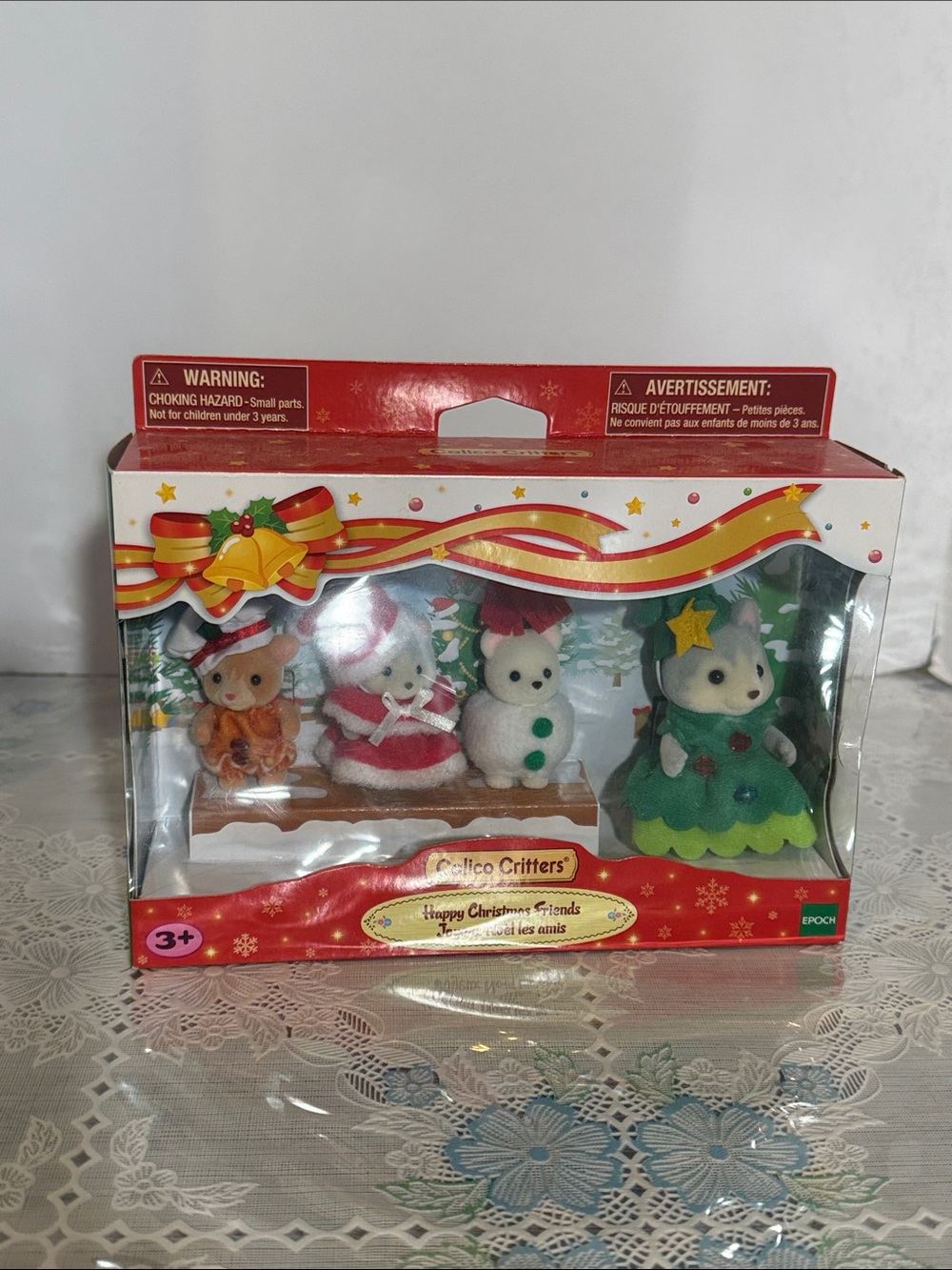 Rare Calico Critters “Happy Christmas Friends” Holiday Set – New in Box
